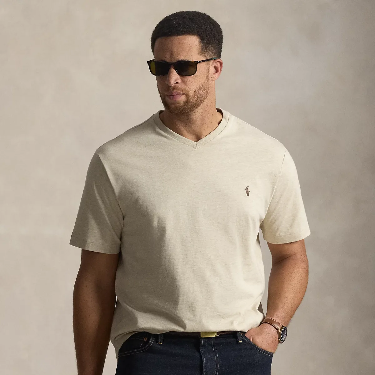 Jersey V-Neck T-Shirt by Ralph Lauren