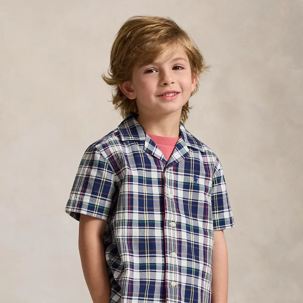 Plaid Cotton Oxford Camp Shirt by Ralph Lauren