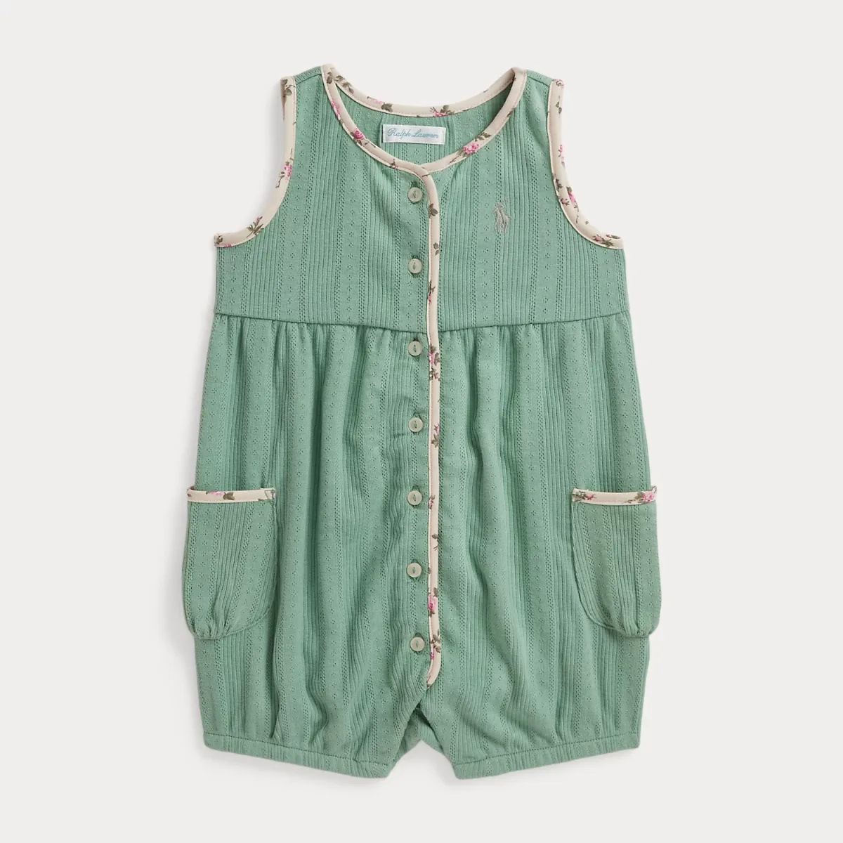 Pointelle Cotton Bubble Shortall by Ralph Lauren