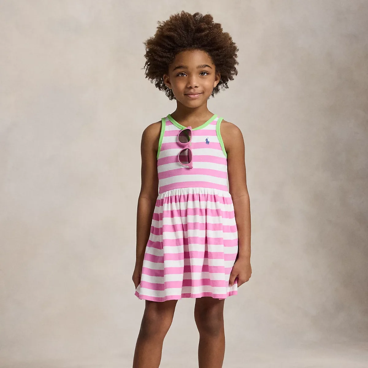 Striped Cotton Jersey Dress by Ralph Lauren