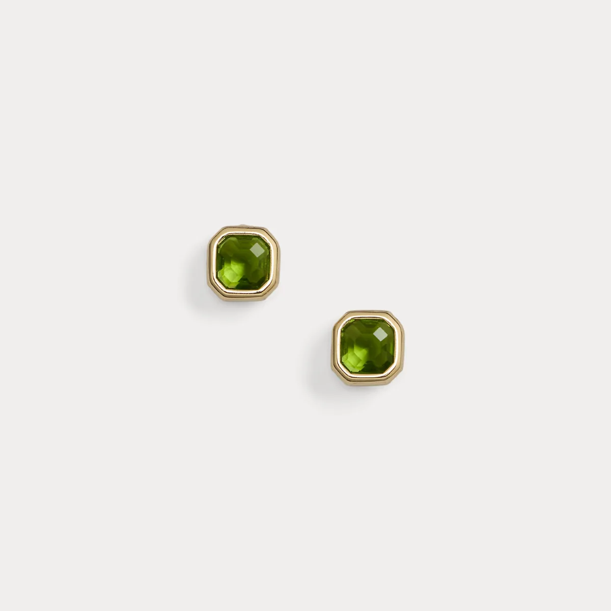 Gold-Plated Bezel Stone Studs by Ralph Lauren