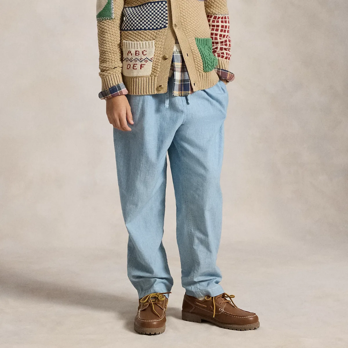 Big Fit Cotton Chambray Pant by Ralph Lauren
