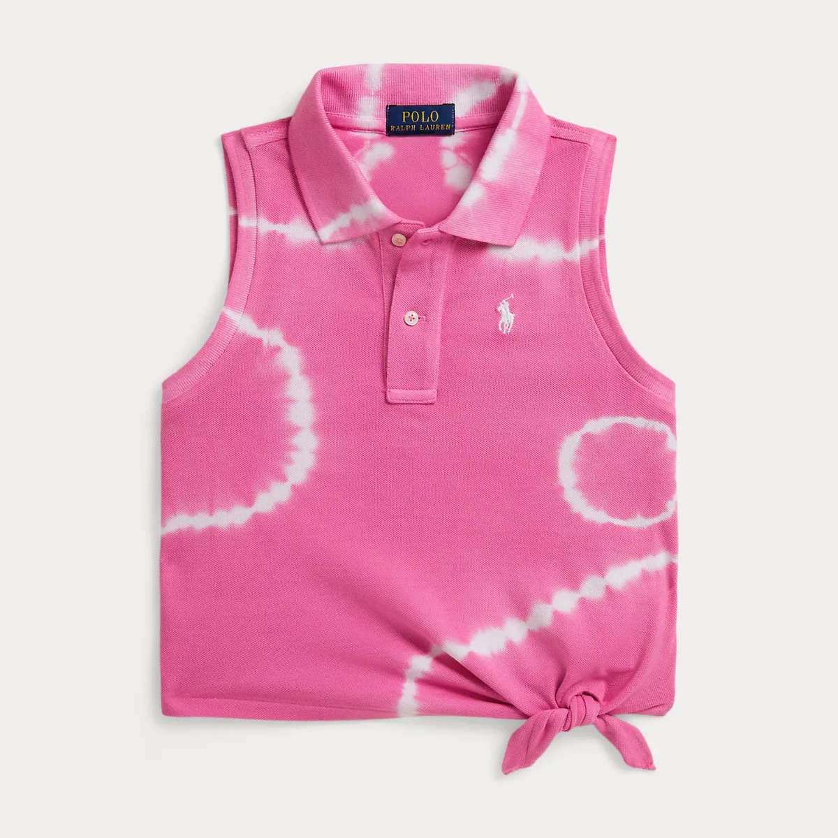 Tie-Dye Stretch Mesh Boxy Polo Shirt by Ralph Lauren