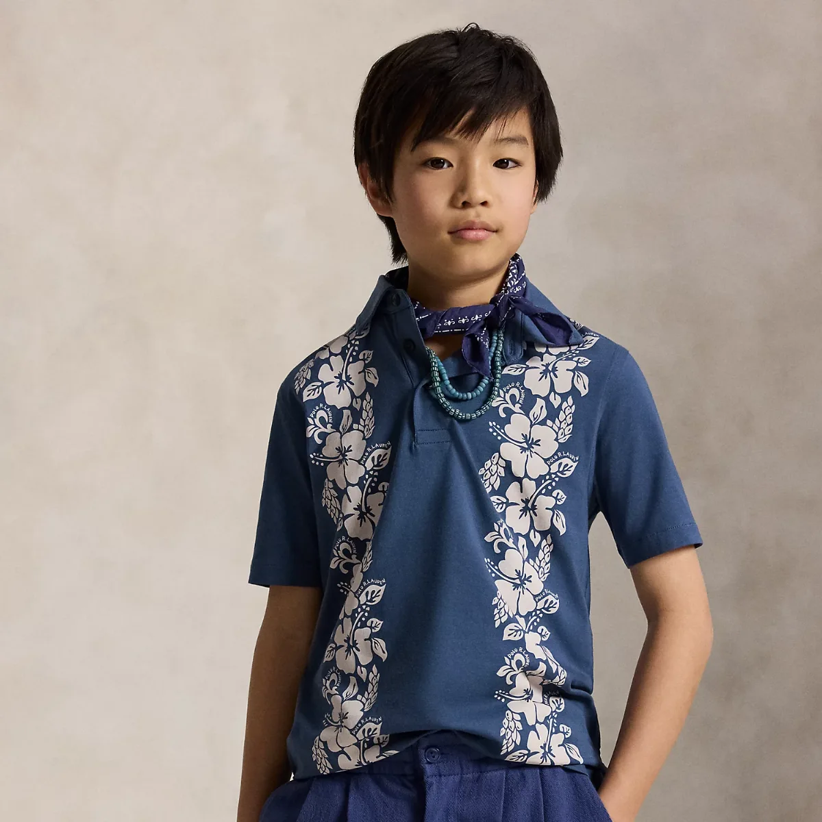 Floral-Print Cotton Jersey Polo Shirt by Ralph Lauren
