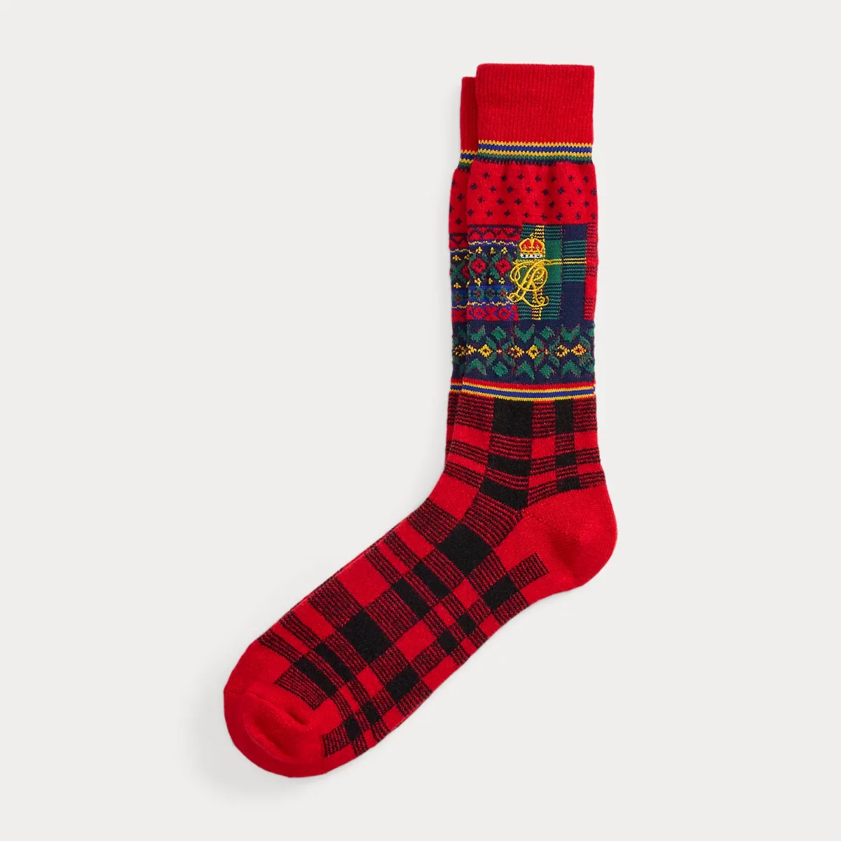Sampler Plaid Boot Socks by Ralph Lauren