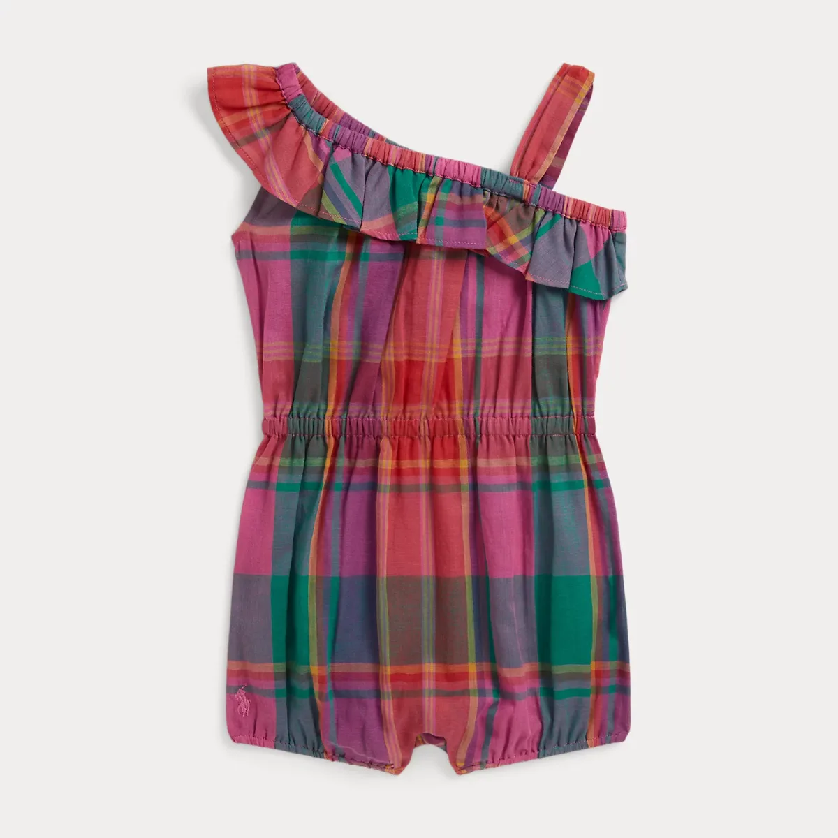 Plaid Ruffled Cotton Madras Shortall by Ralph Lauren