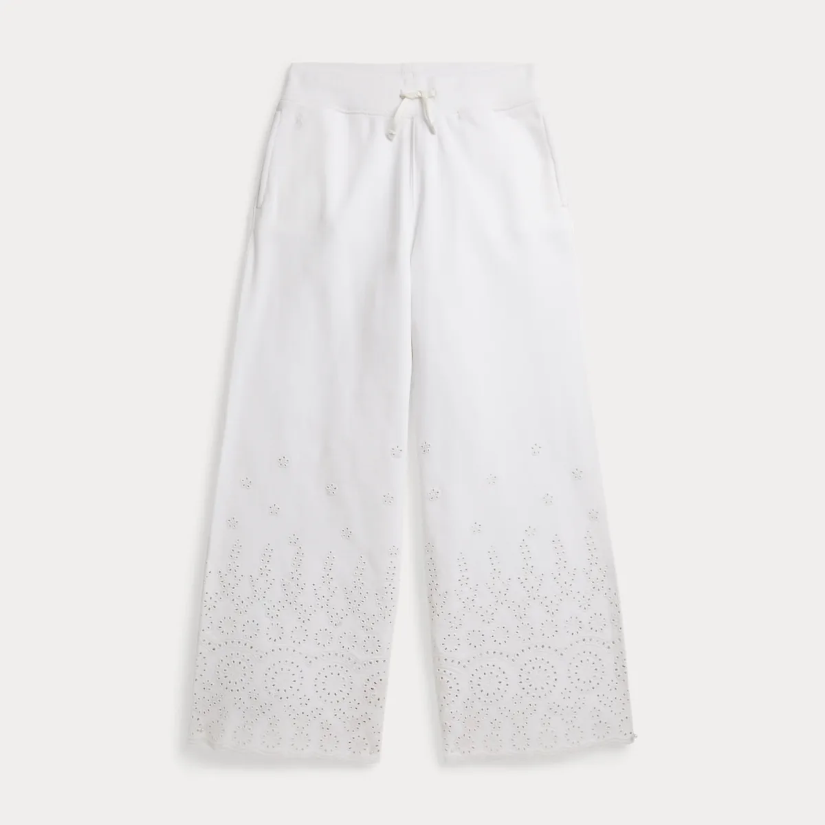 Eyelet French Terry Wide-Leg Sweatpant by Ralph Lauren