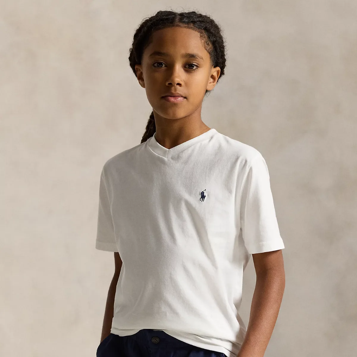 Cotton Jersey V-Neck Tee by Ralph Lauren