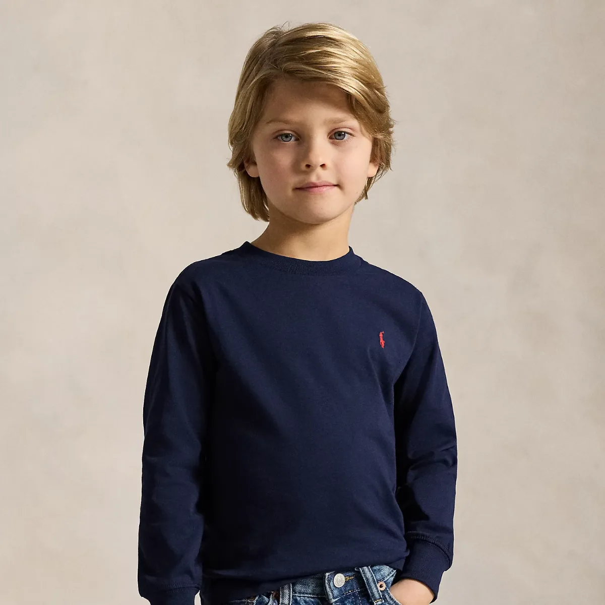 Cotton Jersey Long-Sleeve Tee by Ralph Lauren
