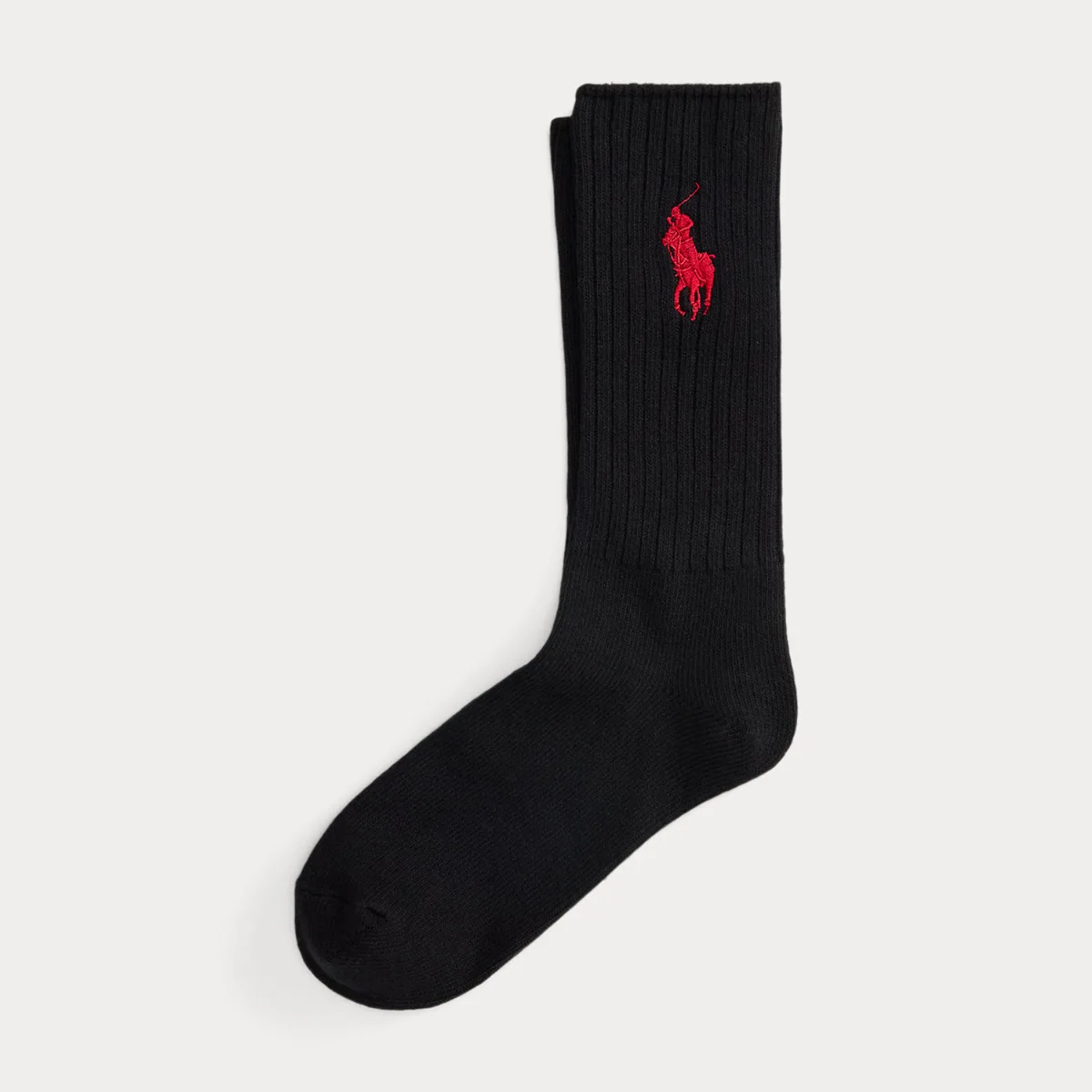 Big Pony Ribbed Cotton-Blend Crew Socks by Ralph Lauren