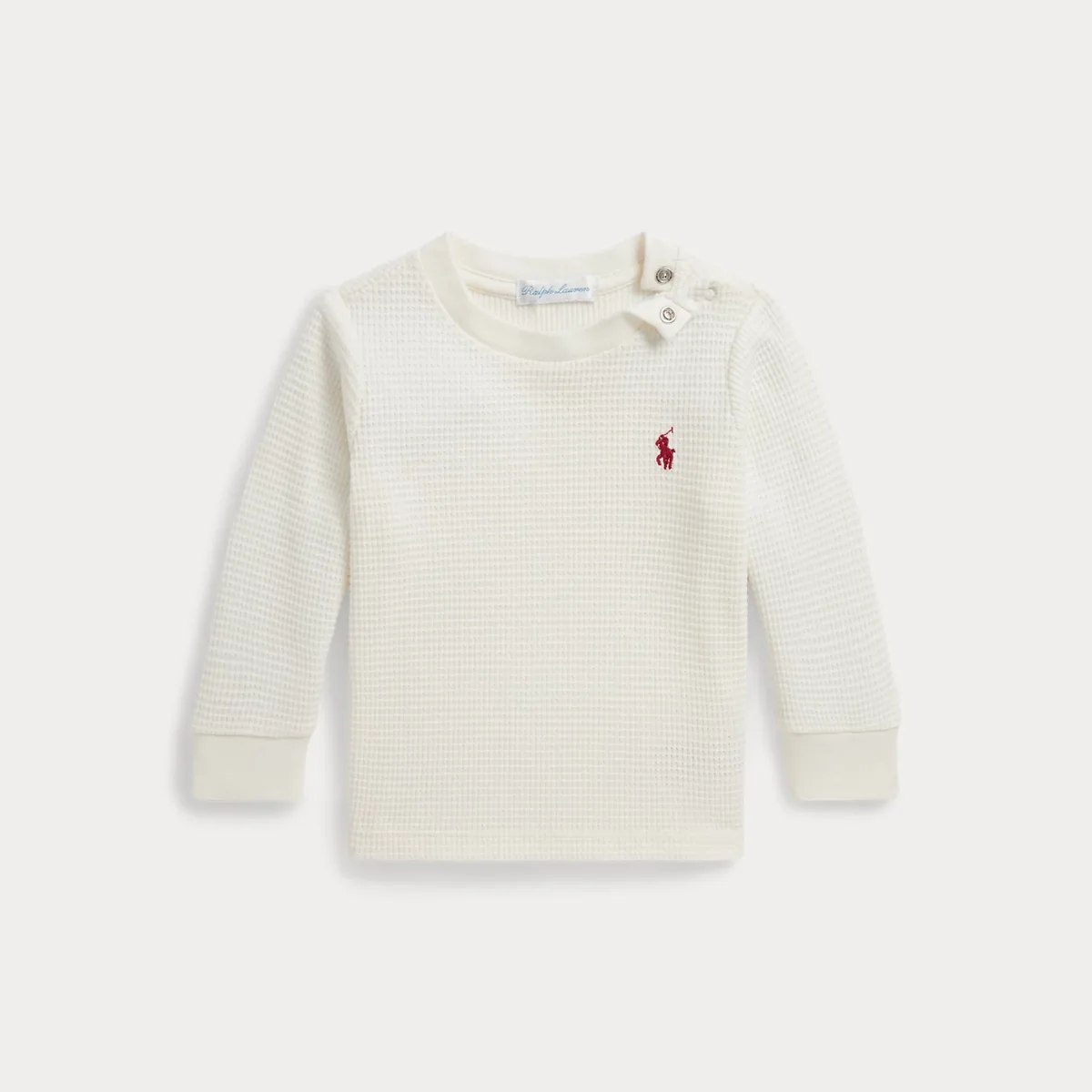 Waffle-Knit Cotton Long-Sleeve Tee by Ralph Lauren
