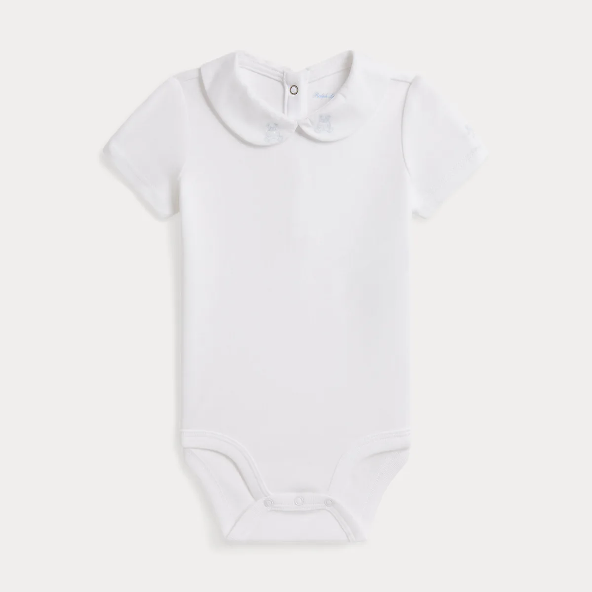 Bear-Embroidered Cotton Bodysuit by Ralph Lauren