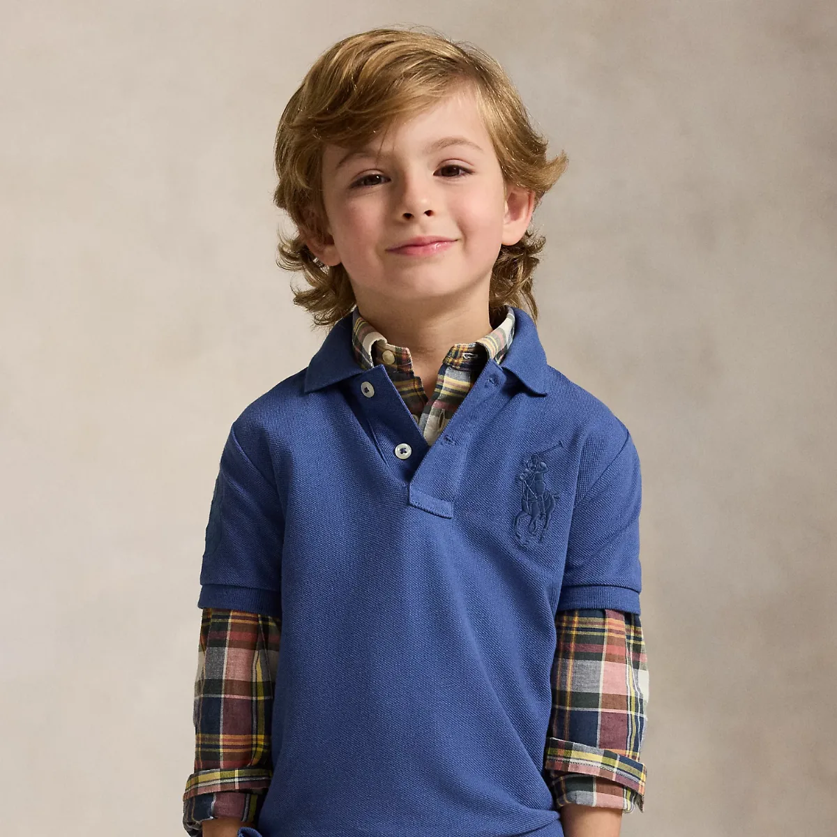 Big Pony Paint-Print Mesh Polo Shirt by Ralph Lauren