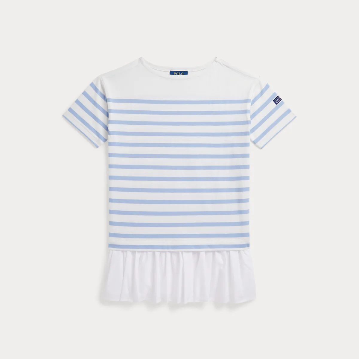 Striped Poplin-Skirt Cotton Dress by Ralph Lauren
