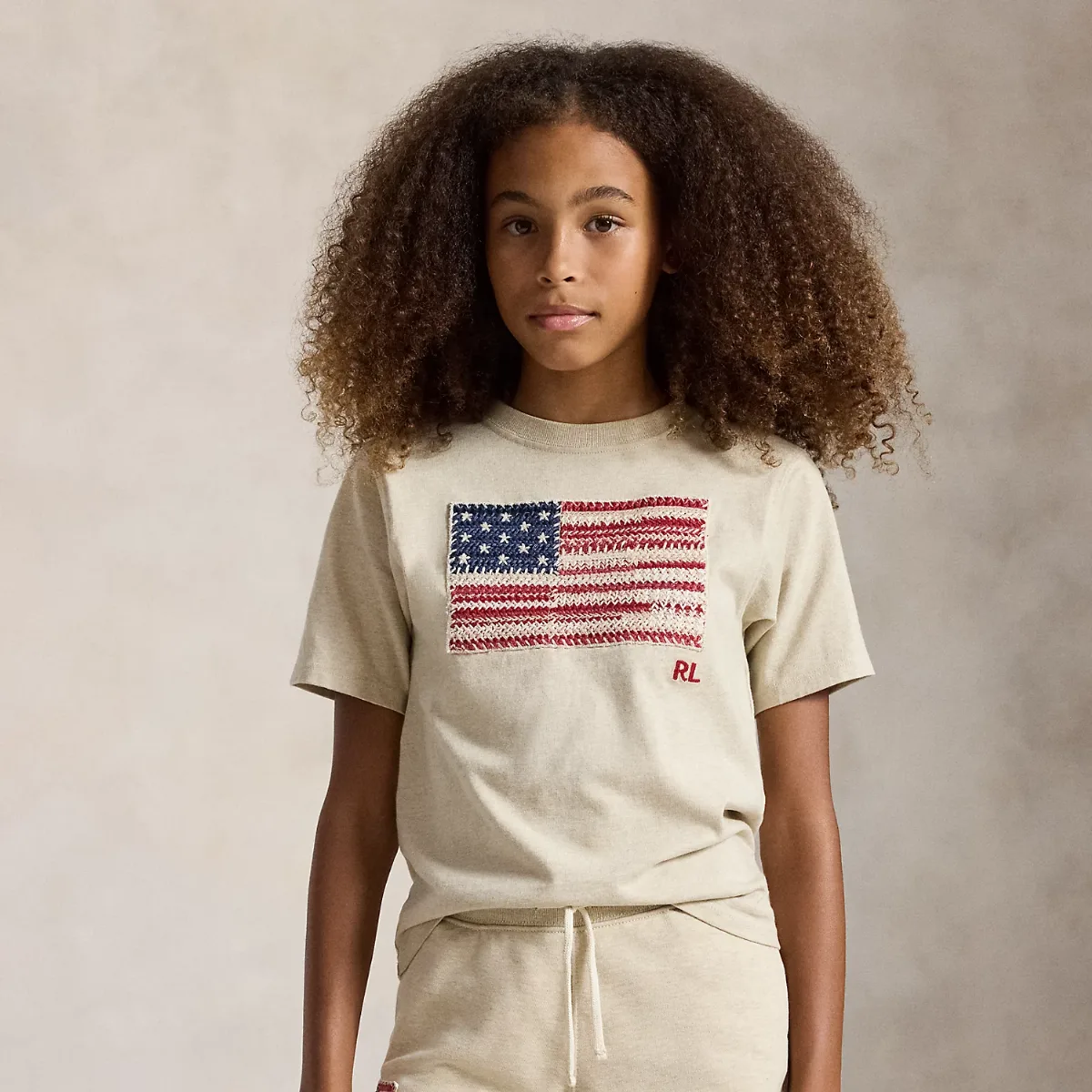 Flag Cotton Jersey Tee by Ralph Lauren