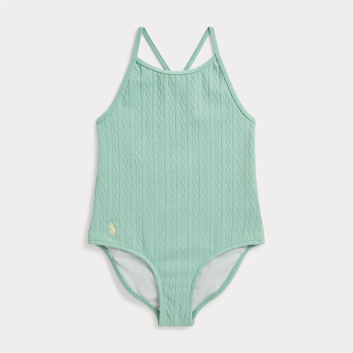 Mini-Cable Jacquard One-Piece Swimsuit by Ralph Lauren
