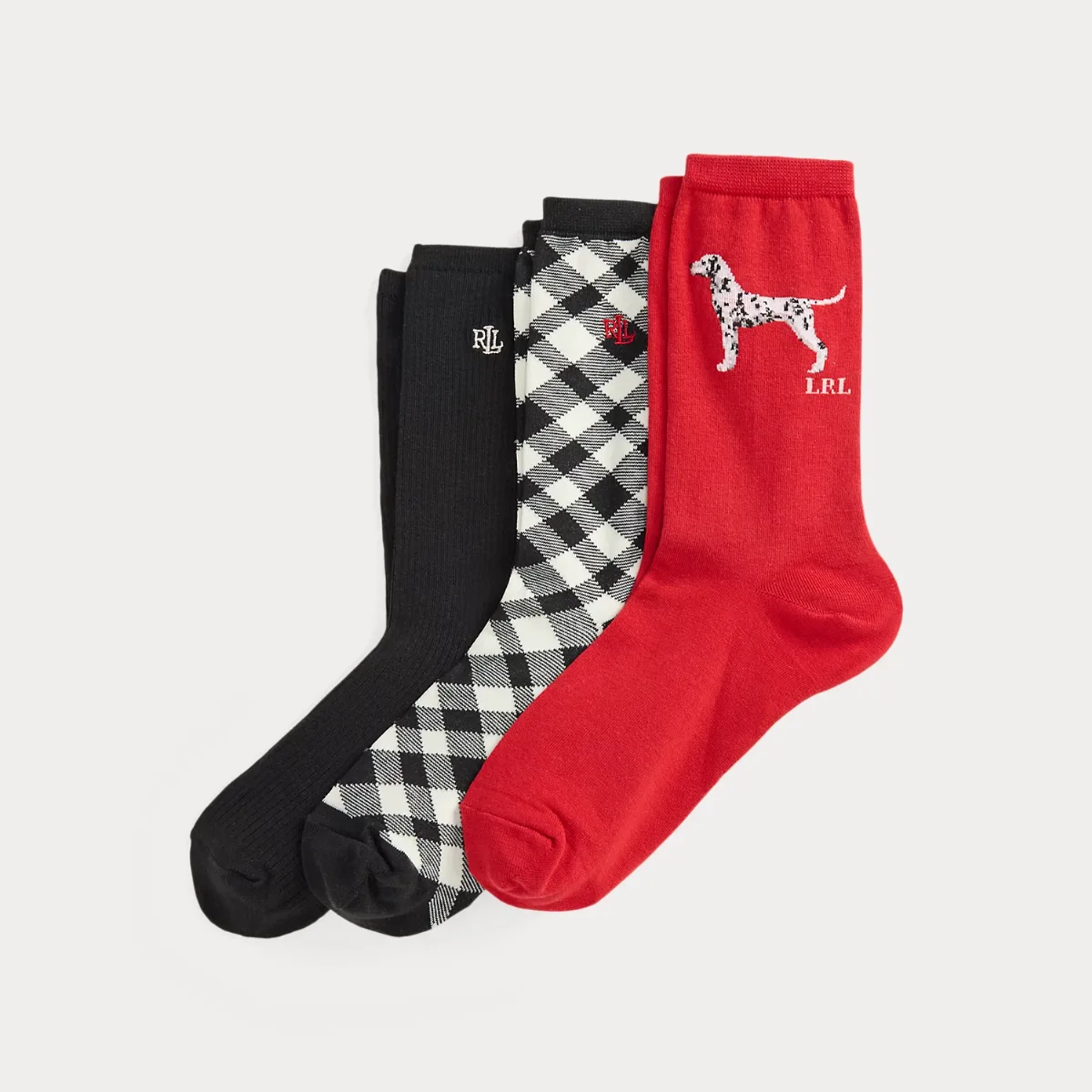 Patterned Cotton-Blend Crew Sock 3-Pack by Ralph Lauren