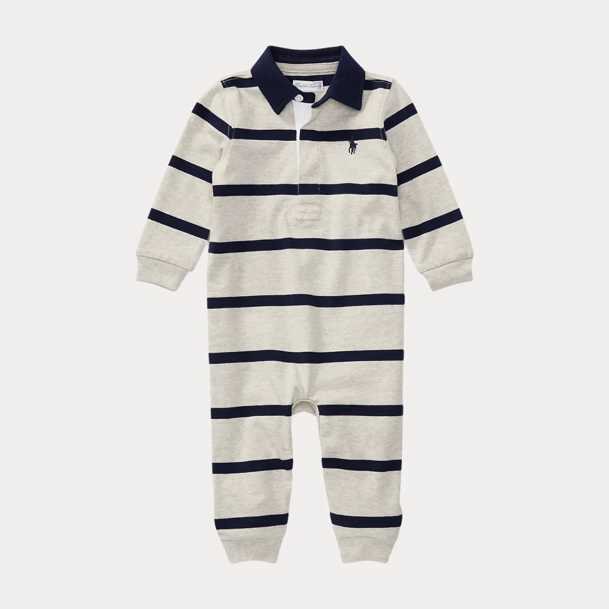 Striped Cotton Jersey Rugby Coverall by Ralph Lauren