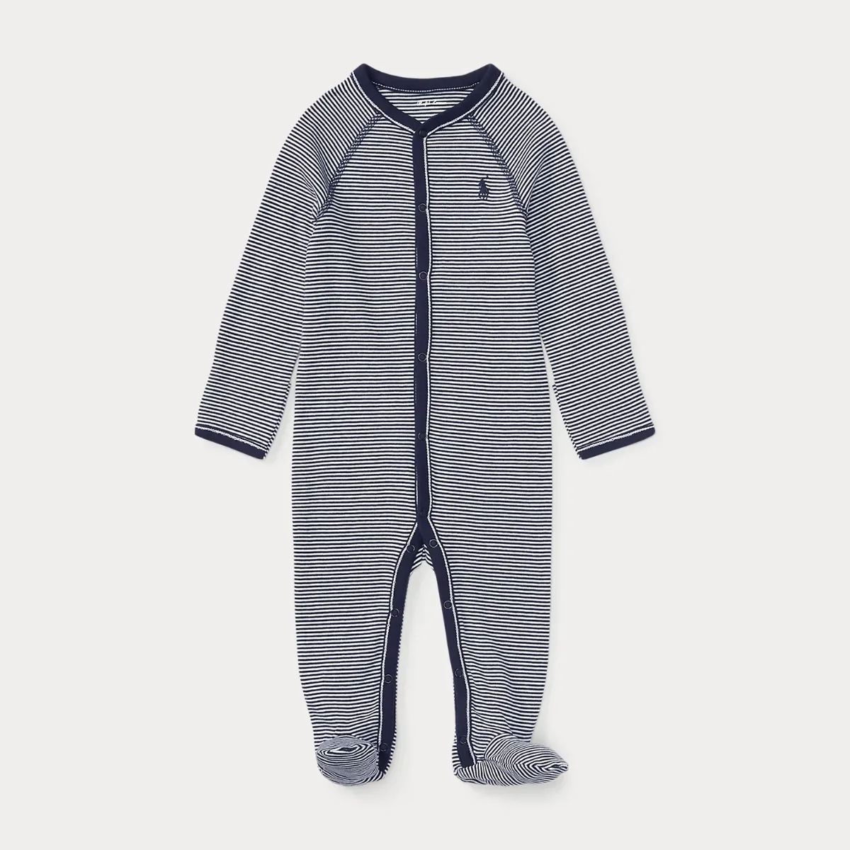 Striped Cotton Footed Coverall by Ralph Lauren