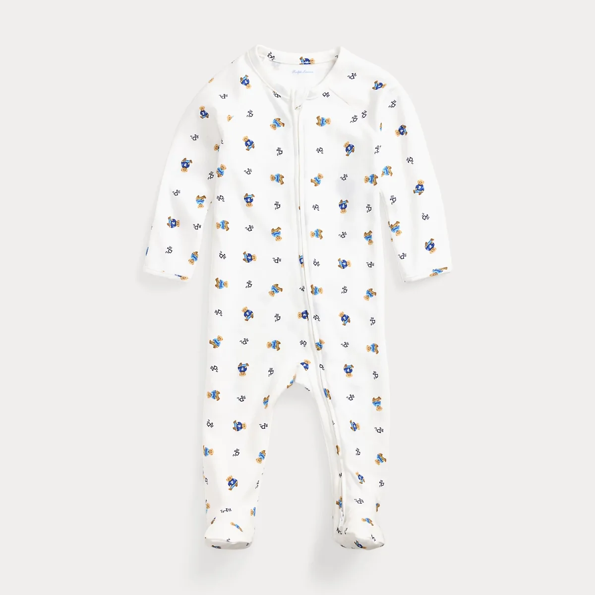 Polo Bear Cotton Interlock Coverall by Ralph Lauren