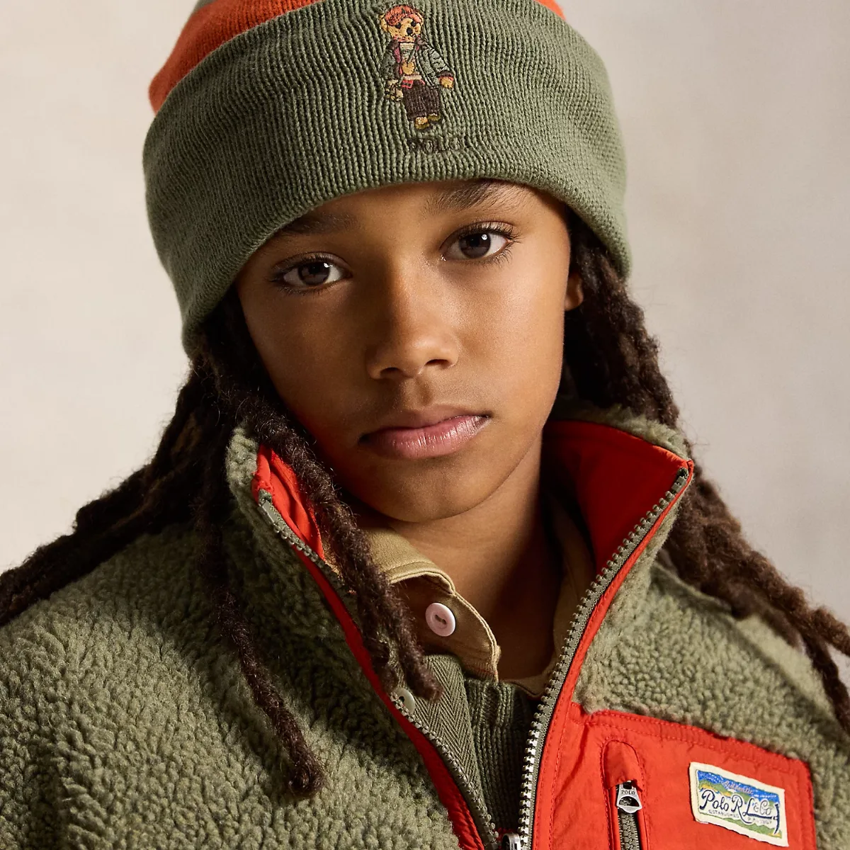 Polo Bear Cotton Beanie by Ralph Lauren