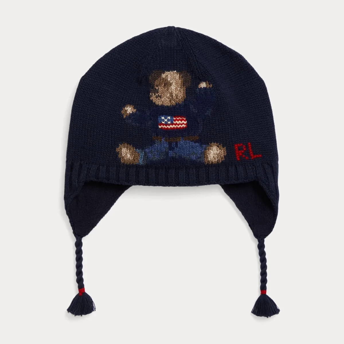 Polo Bear Cotton Earflap Hat by Ralph Lauren