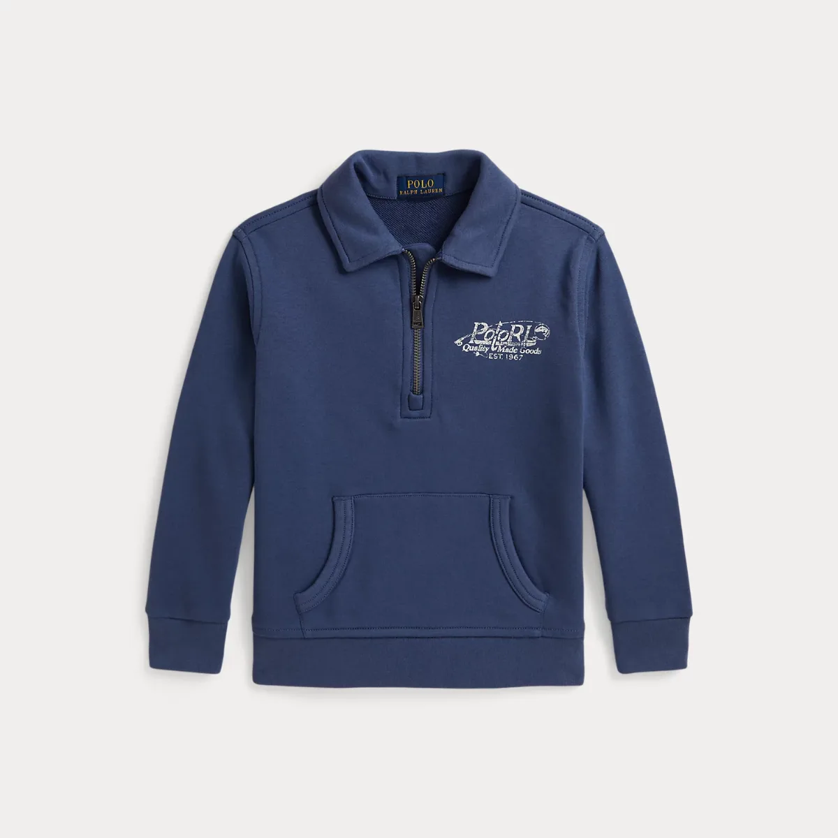 Logo French Terry Collared Sweatshirt by Ralph Lauren
