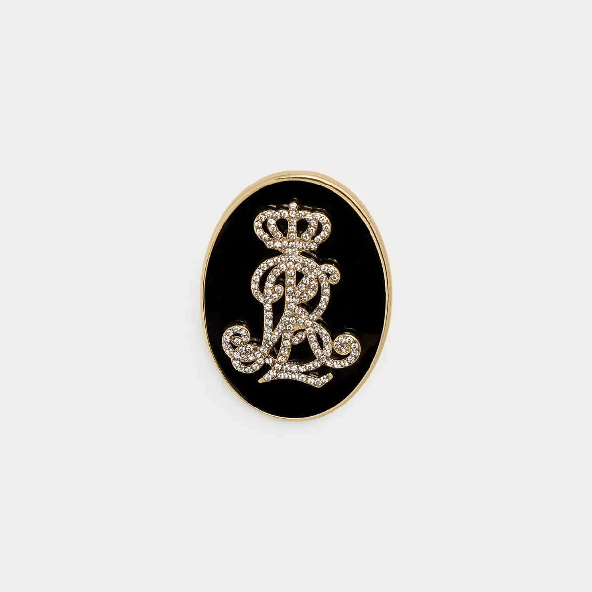 Gold-Plated Pavé Resin Logo Pin by Ralph Lauren