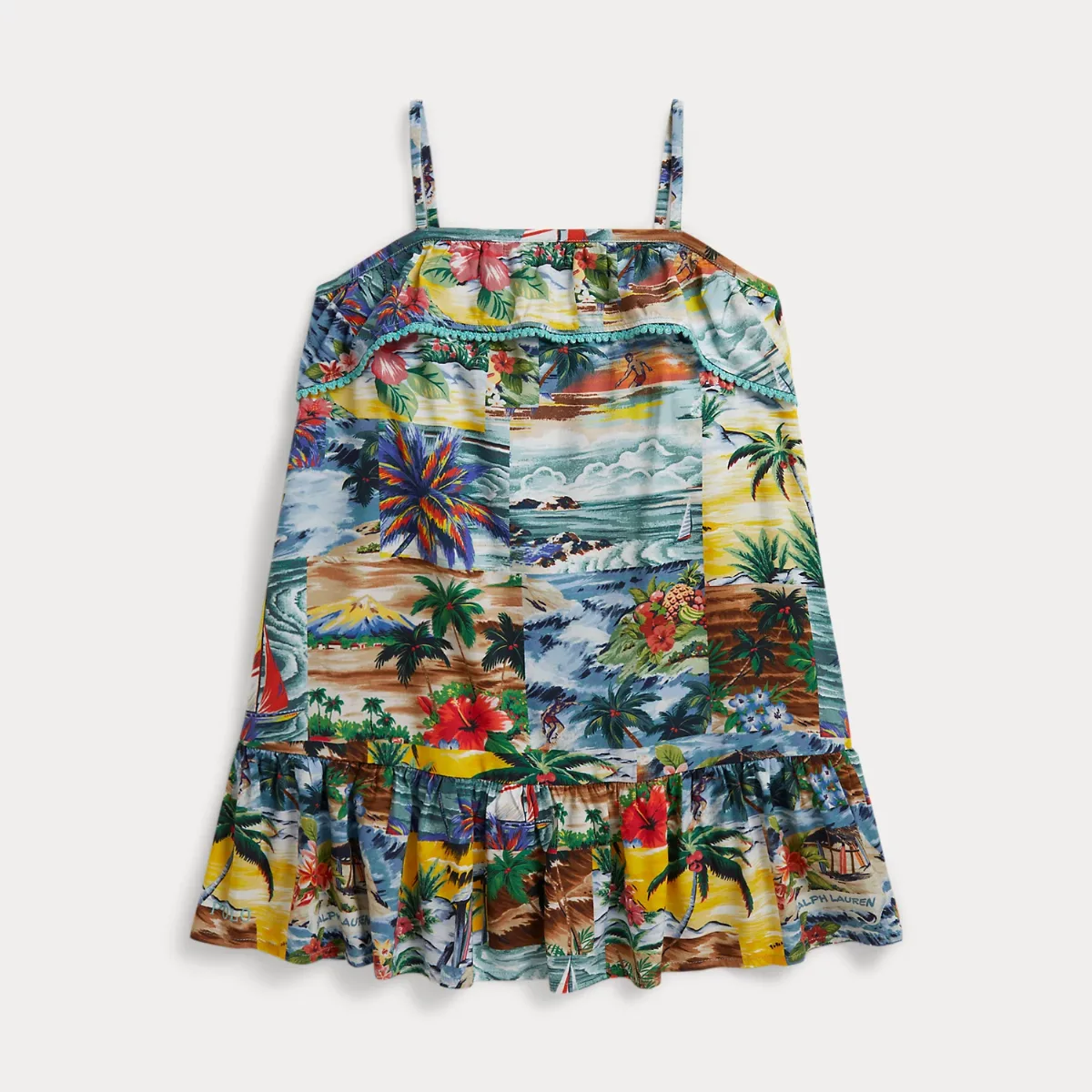 Tropical-Print A-Line Dress by Ralph Lauren