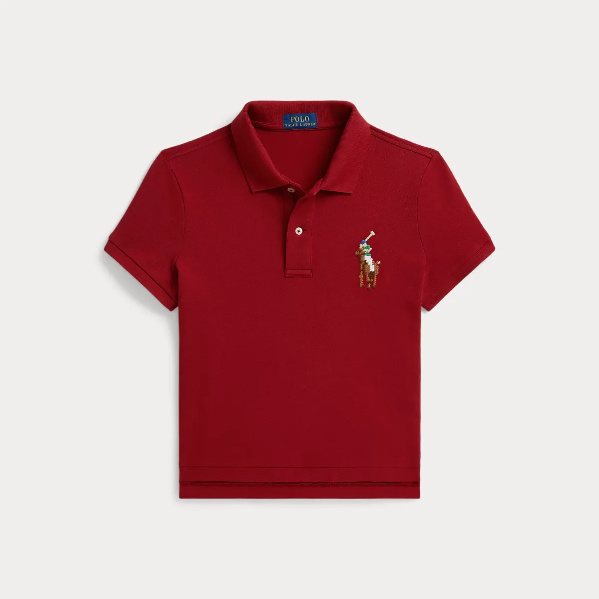Boxy Big Pony Stretch Mesh Polo Shirt by Ralph Lauren
