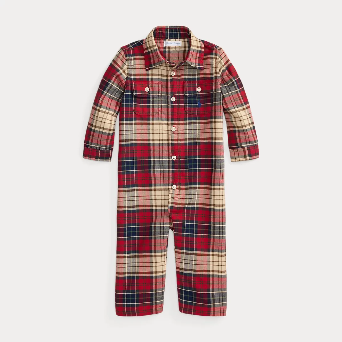 Plaid Cotton Oxford Coverall by Ralph Lauren