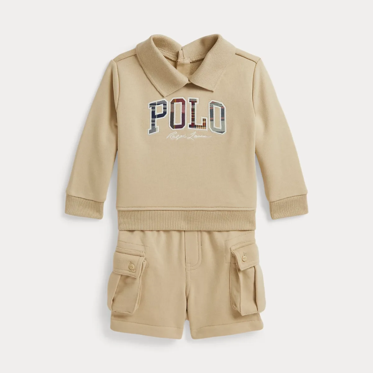 Madras-Logo Terry Sweatshirt & Short by Ralph Lauren