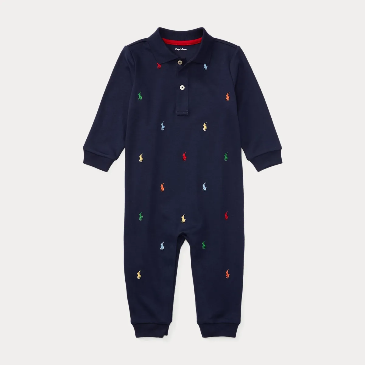 Polo Pony Soft Cotton Polo Coverall by Ralph Lauren