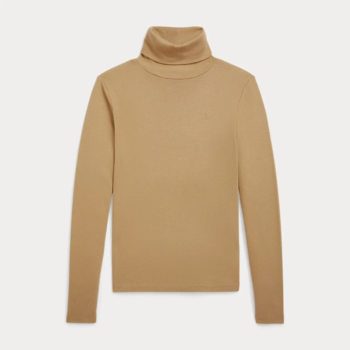 Ribbed Cotton-Blend Turtleneck by Ralph Lauren