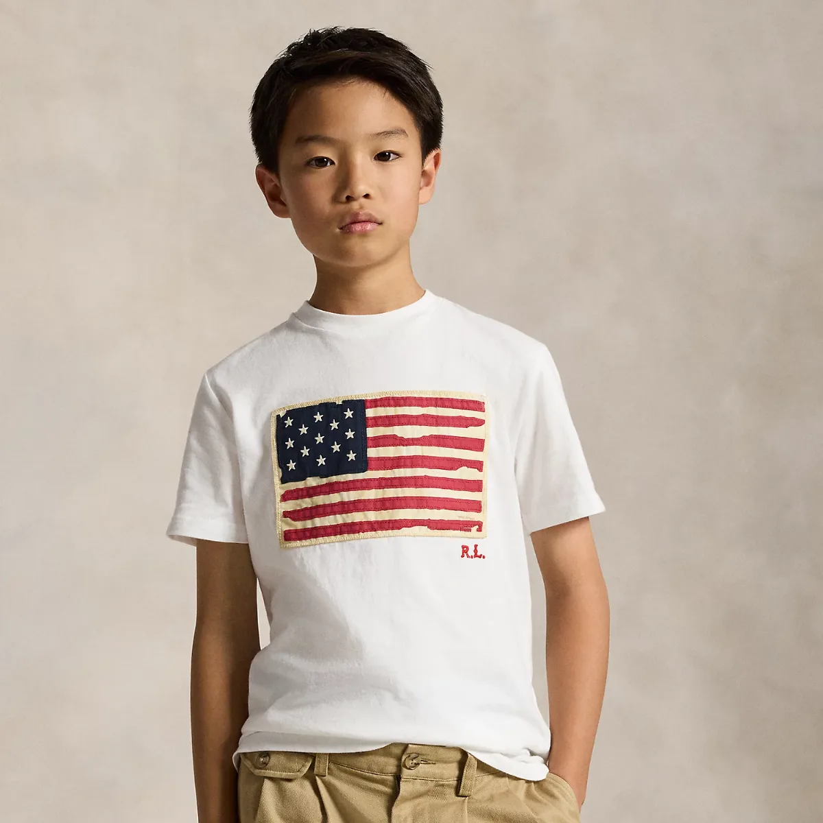 Flag Cotton Jersey Tee by Ralph Lauren