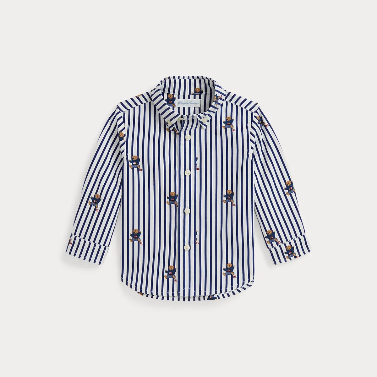 Polo Bear Striped Cotton Poplin Shirt by Ralph Lauren
