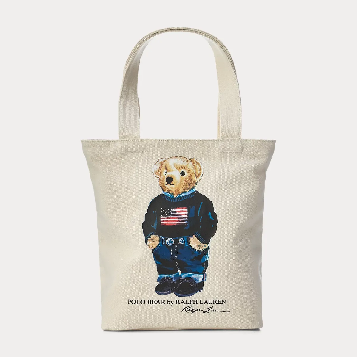 Polo Bear Cotton Canvas Tote by Ralph Lauren
