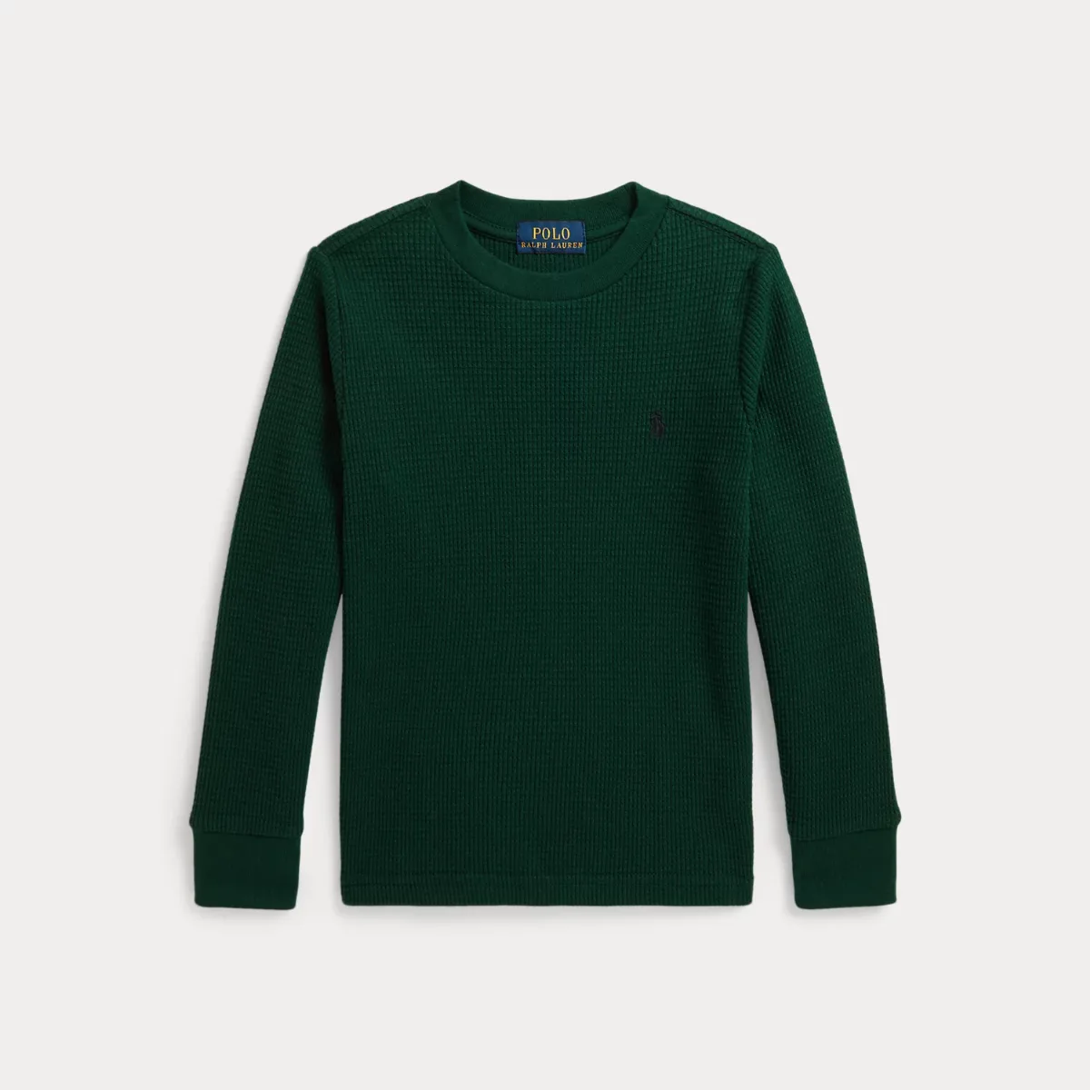 Waffle-Knit Cotton Long-Sleeve Tee by Ralph Lauren