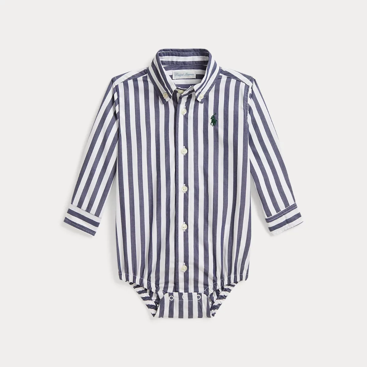 Striped Cotton Poplin Bodysuit by Ralph Lauren