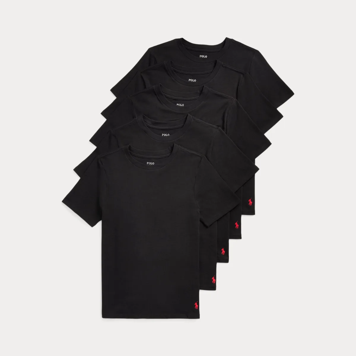 Stretch Cotton Jersey Crewneck 5-Pack by Ralph Lauren