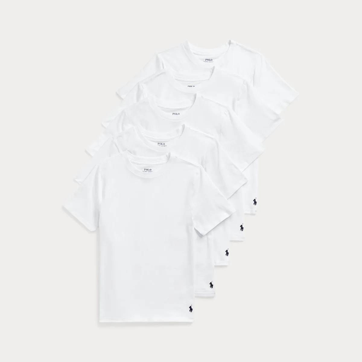 Stretch Cotton Jersey Crewneck 5-Pack by Ralph Lauren