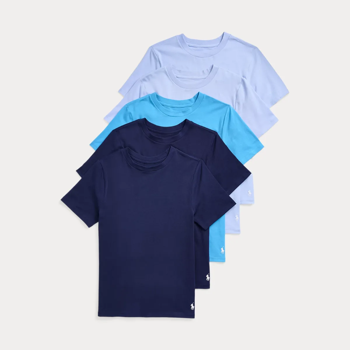 Stretch Cotton Jersey Crewneck 5-Pack by Ralph Lauren