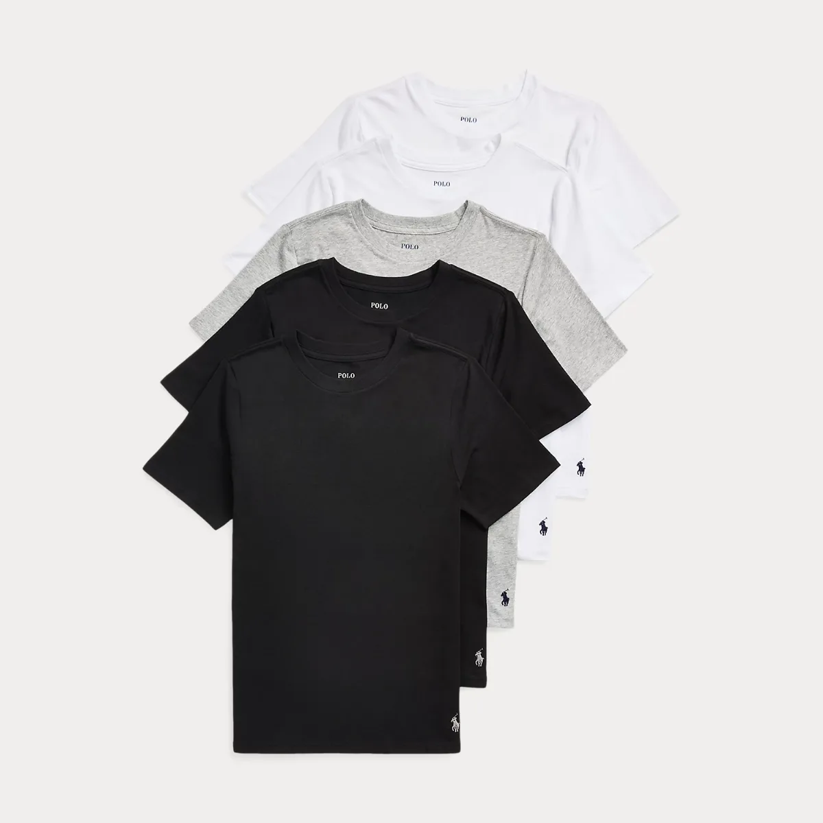 Stretch Cotton Jersey Crewneck 5-Pack by Ralph Lauren