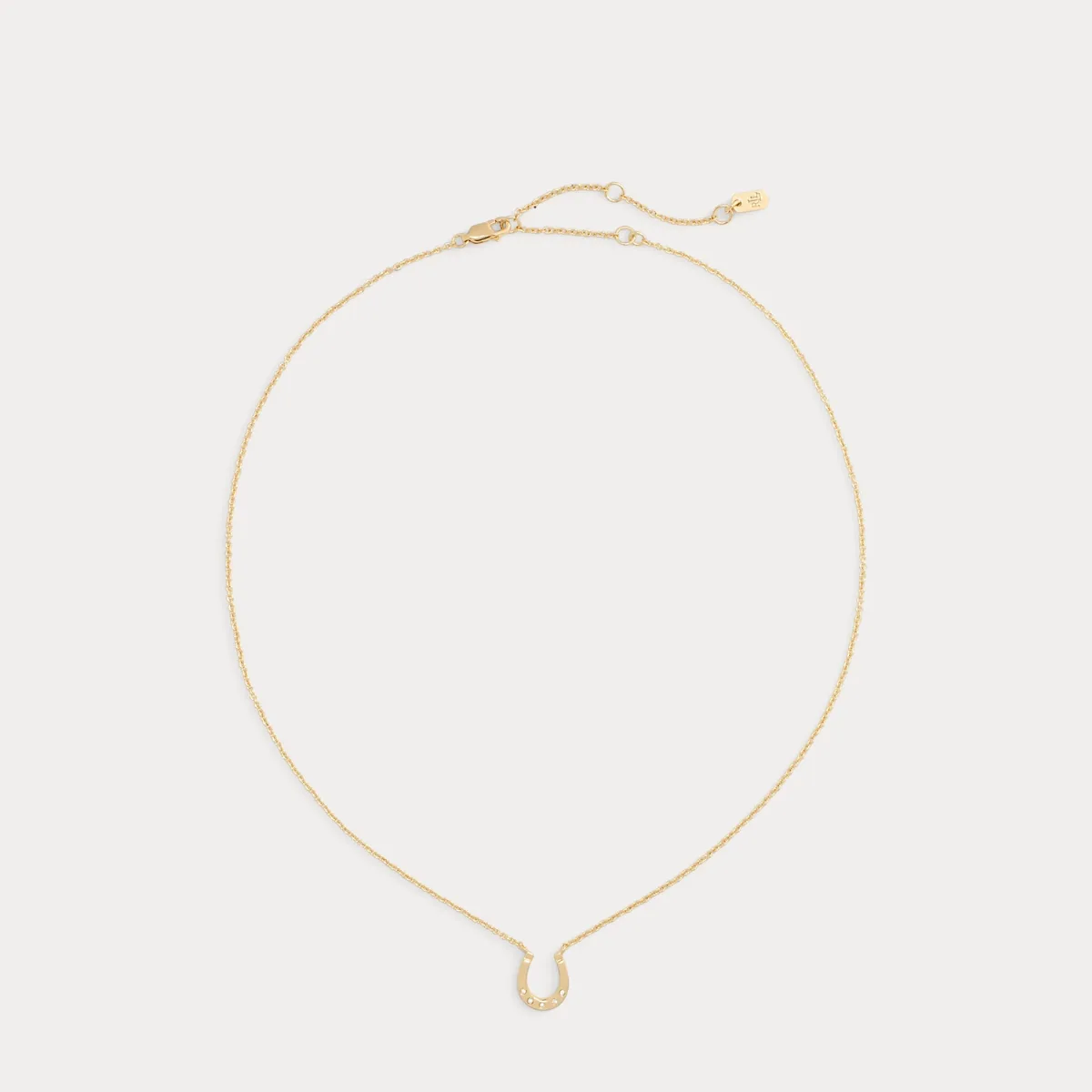 Gold-Plated Pavé Horseshoe Necklace by Ralph Lauren