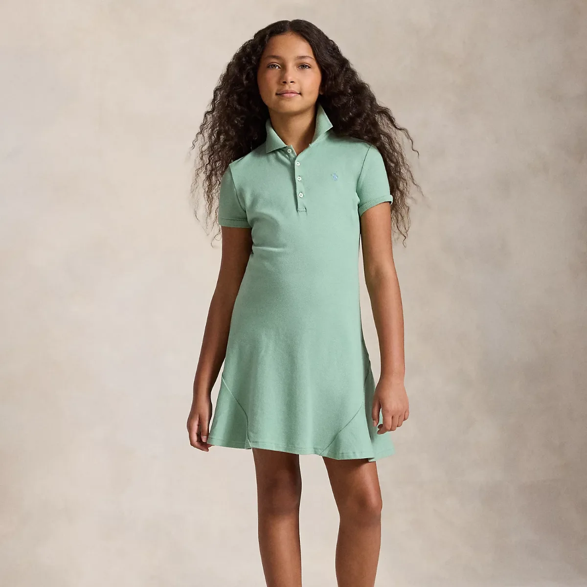 Stretch Mesh Polo Dress by Ralph Lauren