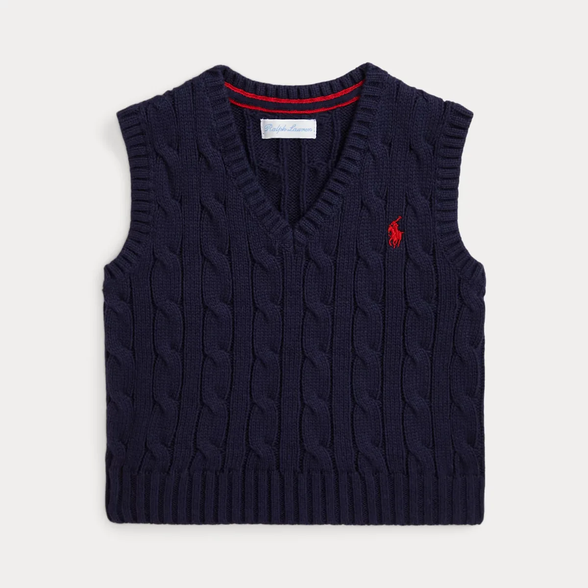 Cable-Knit Cotton Sweater Vest by Ralph Lauren