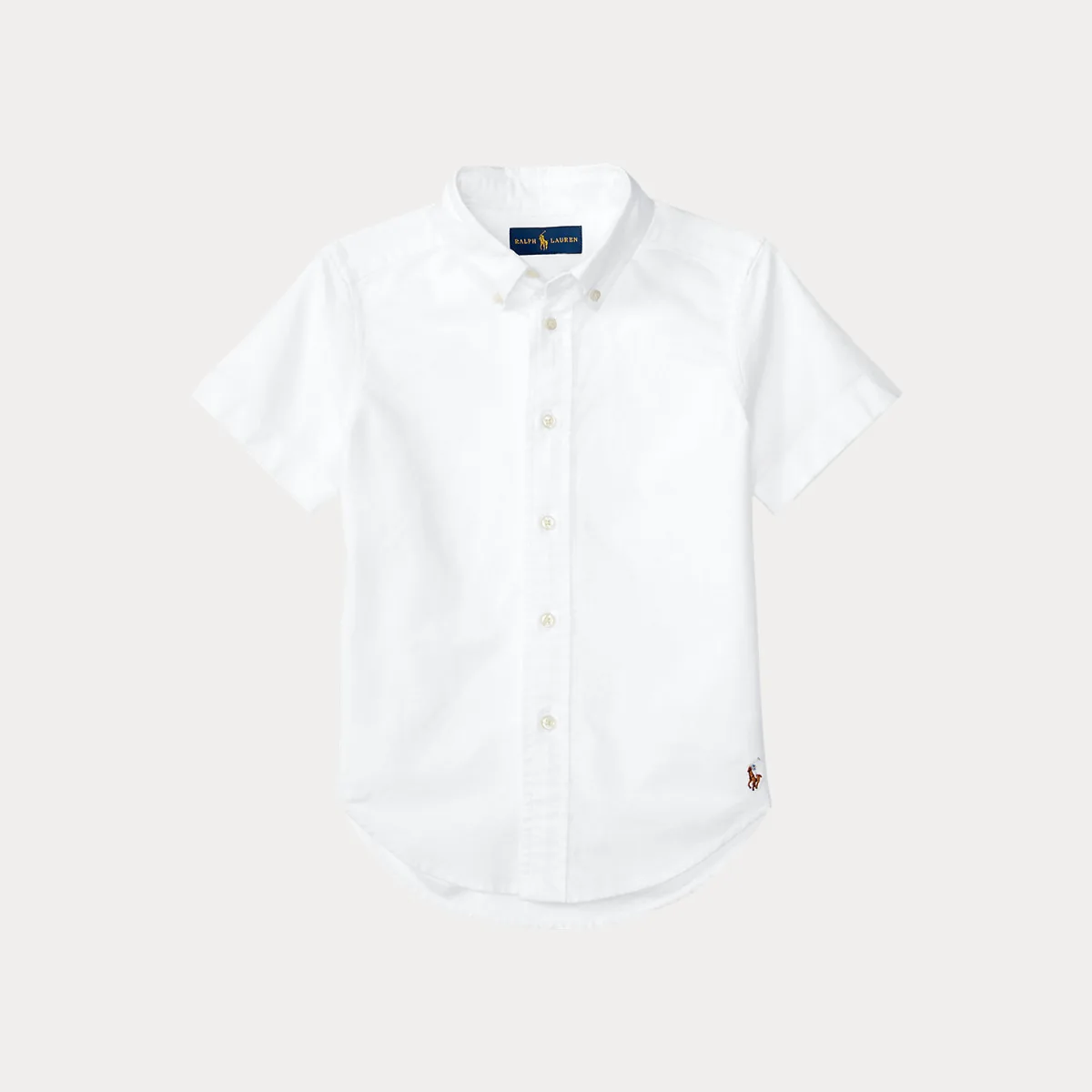 Cotton Oxford Short-Sleeve Uniform Shirt by Ralph Lauren