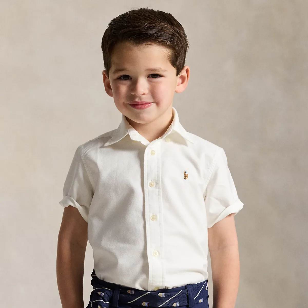 Cotton Oxford Short-Sleeve Shirt by Ralph Lauren