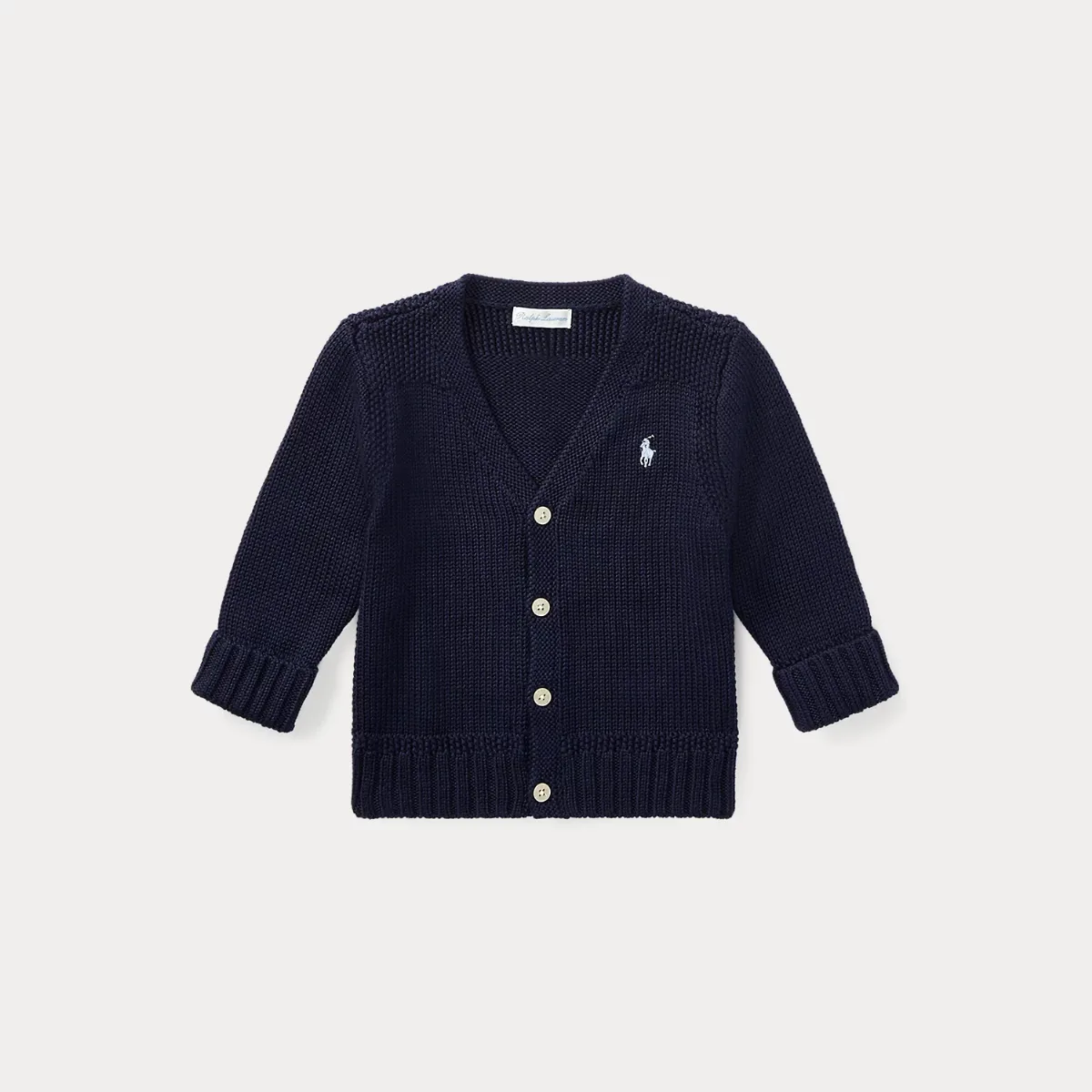 Cotton V-Neck Cardigan by Ralph Lauren