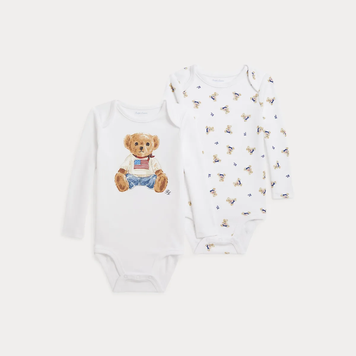 Polo Bear Cotton Bodysuit 2-Pack by Ralph Lauren